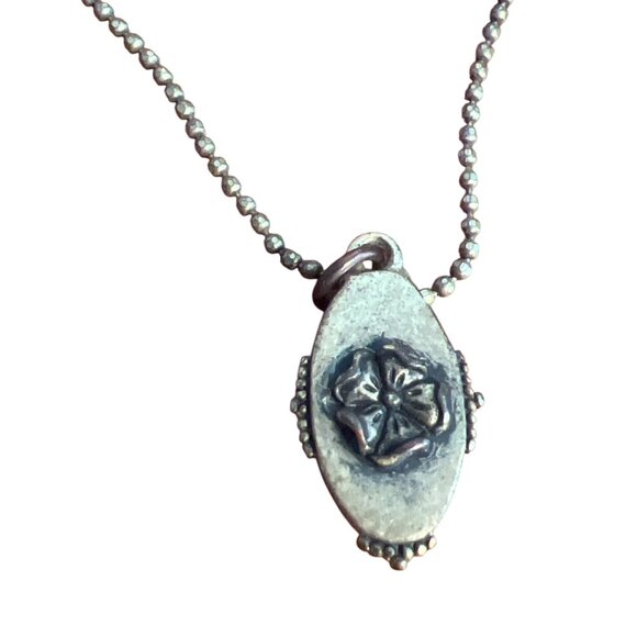 Lucky Brand Antique Gold Ball Chain Necklace Red Faceted Gemstone Pendant Adj - Picture 5 of 5